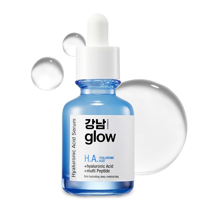 Hyaluronic Acid Serum - Korean Skin Care I Hydrating Serum for Face with Hyaluronic Acid & Vitamin B5 & Vegan Collagen I Face Moisturizer for Plumping and Fine Lines 1.01 fl oz