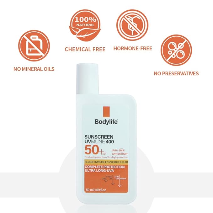 Face Sunscreen SPF 50+, Broad Spectrum SPF + Antioxidants, Titanium Dioxide & Zinc Oxide Sunscreen, For Sun Sensitive Skin, Oxybenzone Free 1.69fl.oz