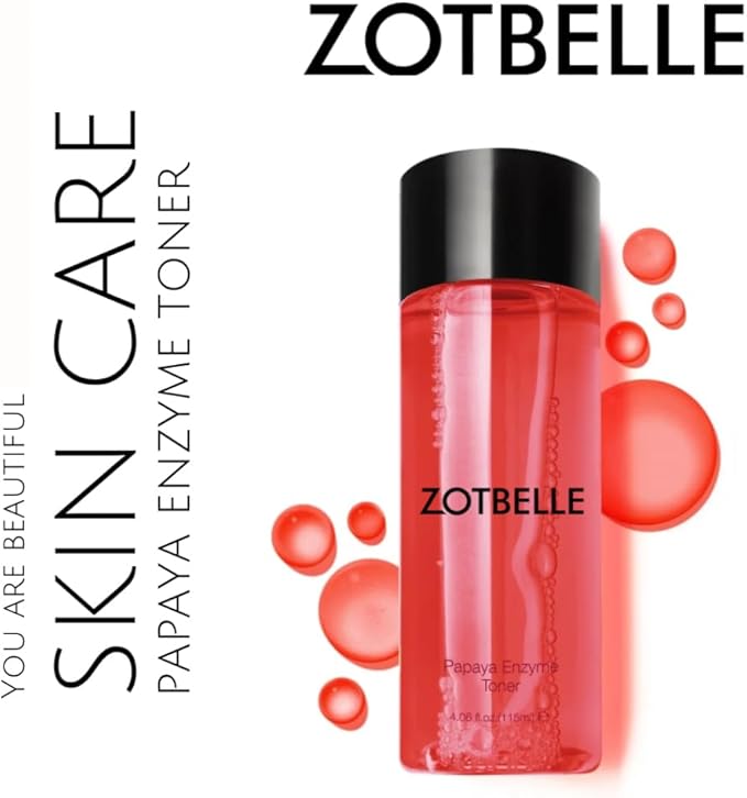 ZOTBELLE Enzyme Toner refreshes, refines Texture, balances Oil, hydrates, Protects, minimizes pores & soothes. Alcohol‑Free for All Skin Types Daily.