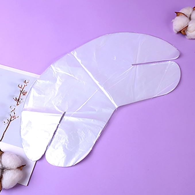 Disposable Plastic Neck Mask Sheets 200Pcs Toner Mask Patch for Moisturizing Skin Care Therapy Neck Covering Suitable for Salon and Home Use
