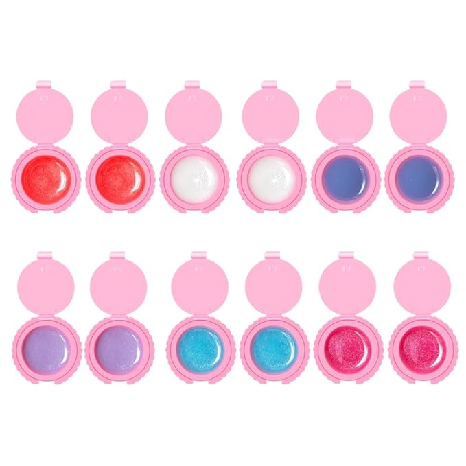 12 Pcs Cupcake Lip Gloss for Girls Party Favors Lip Balm Set Assorted Fruity Favors Cute Cupcake Designs Birthday Gift