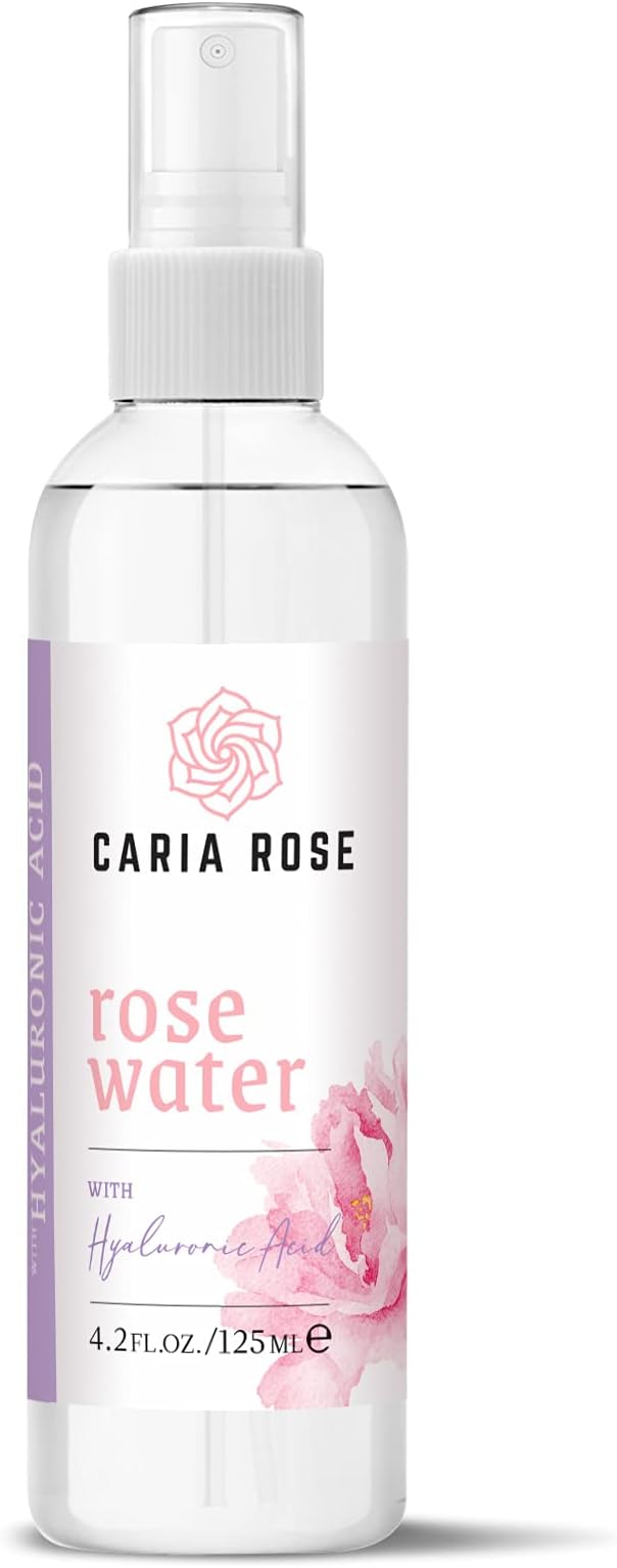 Rosewater Hydrating Spray with Hyaluronic Acid | Rose Water Facial Toner with Hyaluronic Acid (4.2 oz)