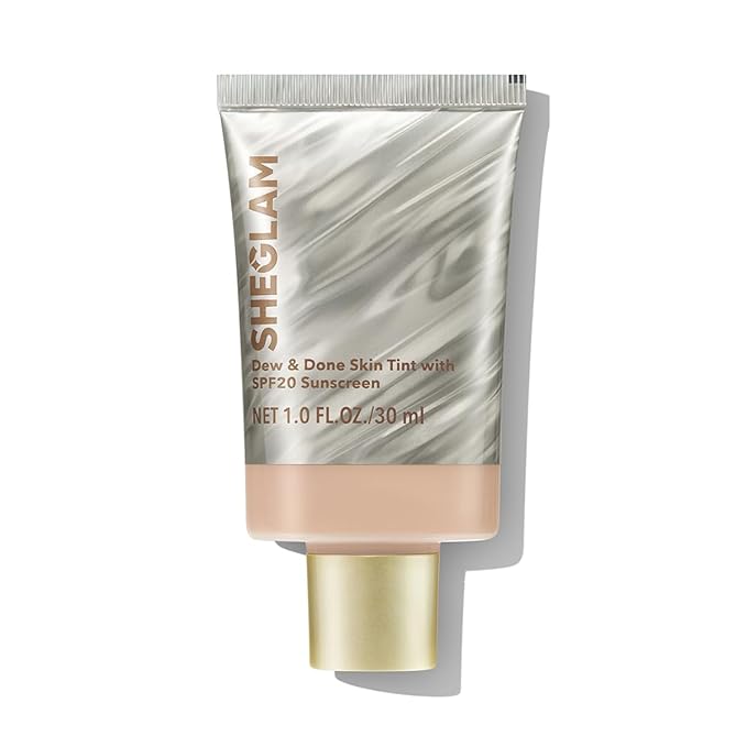 SHEGLAM Dew & Done Skin Tint with SPF20 Light-medium Coverage Foundation Evens Skin Tone-Chantilly