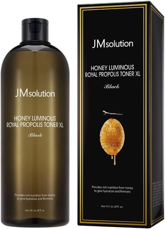 JMSolution Honey Luminous Royal Propolis Toner XL Black – Intensive Moisture Care Hydrating Toner - 20.3 fl oz
