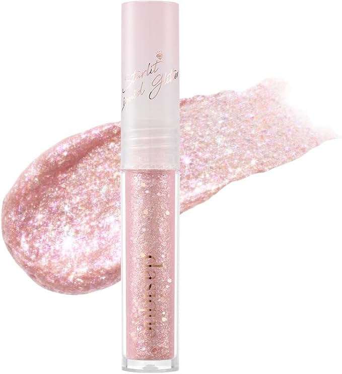 dasique Starlit Jewel Liquid Glitter (06 Pink Crystal) | Twinkle Glitter Shadow | Korean Makeup | Shimmer Eye Make Up | Eyeshadow Eyeliner | Long lasting | Multi use | Quick drying