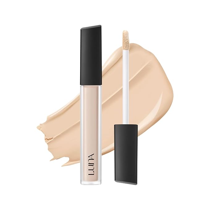 [NEW] LUNA Long Lasting Tip Concealer 21N | Moisturizing Liquid Type | Full Coverage for Dark Circles, Fine Lines & Redness | Korean Makeup, 0.26 oz