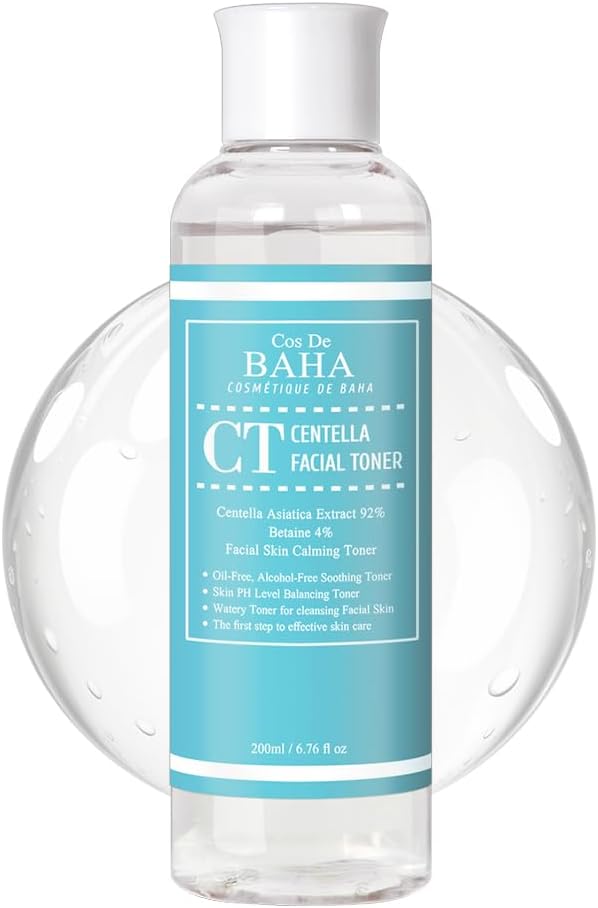 Cos De BAHA Centella 92% Facial Toner 6.76 Fl Oz – Lightweight CICA Toner with Centella Asiatica Extract, Madecassoside & Aloe (200 ml)