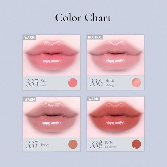 DINTO Official(Cendrillon Collection) Overlord Lip Glaze (8 colors)| Korean Cosmetics | Vegan | Moisturizing Gloss | Glass Lip | Long Lasting Color | High Density (337 Prince)