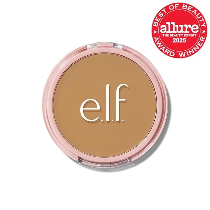 e.l.f. Halo Glow Powder Filter, Ultra-fine Finishing Powder, Smooths The Look of Pores & Fine Lines, Creates A Soft-Focus Glow, Vegan & Cruelty-Free, Medium Warm