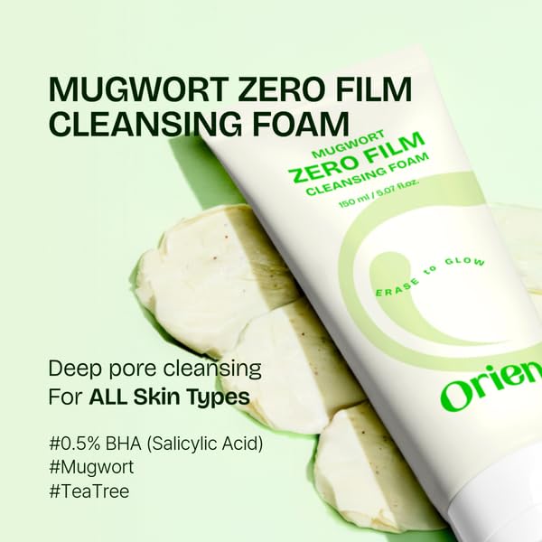Mugwort Zero Film Cleansing Foam 5.07 fl.oz, 150ml ㅣDaily Makeup Blackhead Removal No pore clogging Korean skincare double cleansing