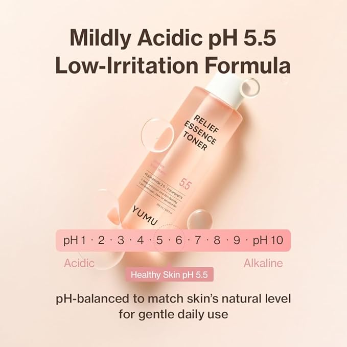 YUMU Licorice Relief Essence Toner for Sensitive Skin, Niacinamide, Panthenol, Fragrance-Free, Soothing & Hydrating (255ml / 8.62 fl. oz.)