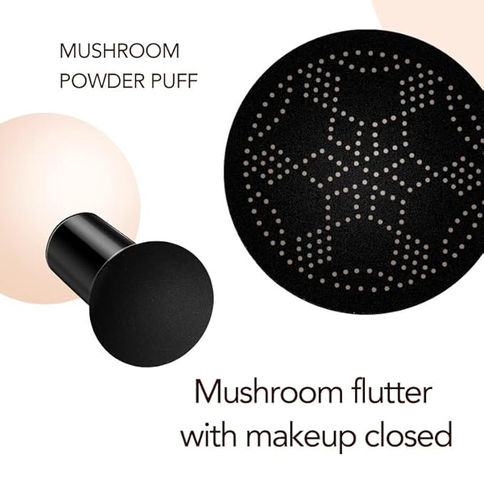 O'CHEAL Mushroom Head Air Cushion BB Cream Foundation Cream for Face Makeup Concealer Cushion for Face Comestics Make Up Cushion Compact Natural