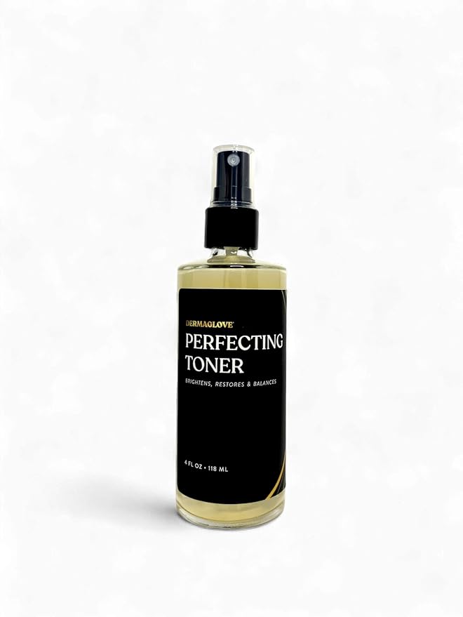 Perfecting Toner - Hydrating & Brightening Facial Mist with Rose Water, Aloe, Witch Hazel & Vitamins A, C, E - 4 Fl Oz (Pack of 1)