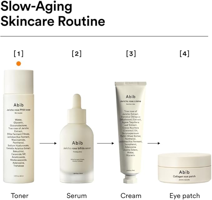 Abib Jericho Rose PHA Toner Skin Booster 6.76 fl oz / 200 ml, Toner with Rose of Jericho Extract for Improvement of Skin Elasticity and Skin Texture