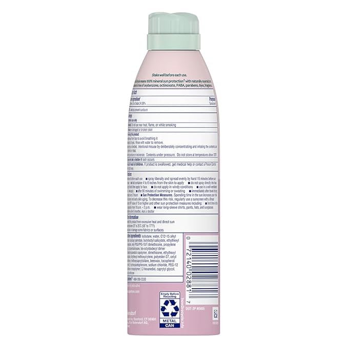Coppertone Pure and Simple Baby Mineral Sunscreen Spray SPF 50 (5 Oz), Tear Free + Baby Sunscreen Stick SPF 50 (0.49 Oz), Hypoallergenic and Fragrance Free