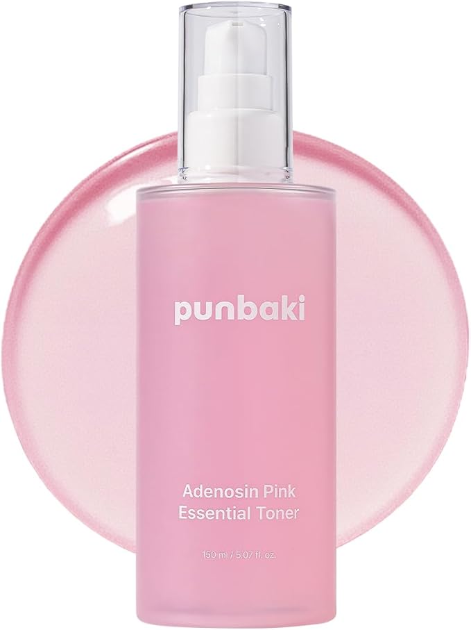 Adenosin Pink Essential Toner 150ml / 5.07fl.oz Hydrating & Firming Toner for Wrinkles, Fine Lines & Dull Skin, Peptides for Radiance, Korean Skincare