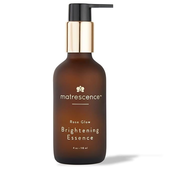 Matrescence Rose Glow Brightening Essence Face Serum & Toner (4oz/118ml) | Spa-Quality Facial Treatment | Pregnancy-Safe Skincare Made for Mom | Daily for Hormonal Skin