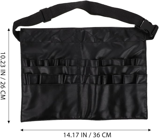 minkissy Makeup Brush Storage Bag with 2 Compartments Stand up Design Portable Cosmetic Organizer for Travel Home Holds 32 Brushes 14.17 Inch