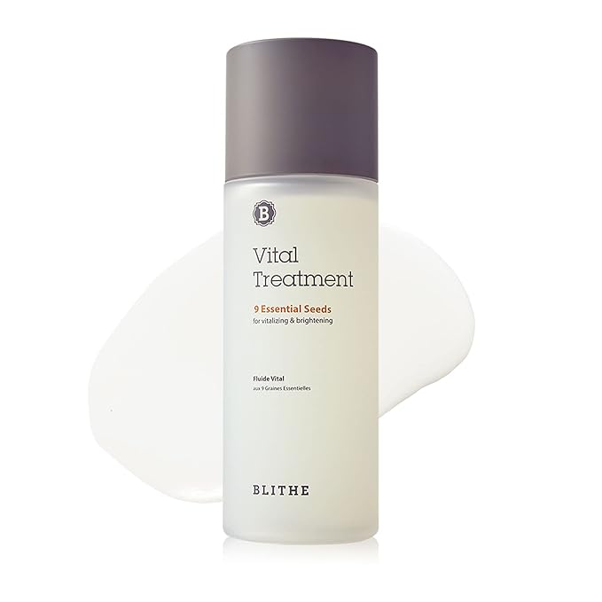 Blithe Vital Treatment 9 Essential Seeds Niacinamide Toner - Korean Skin Essence for Face, Clarifying Oily Skin Vitalizing & Dark Spots 5 Fl Oz