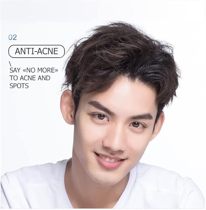 VENZEN Men Control Oil Facial Cleanser Cream Moisturizing Dry Skin Purify Smooth Toner Anti-Acne Anti-Aging 50g/1.76oz