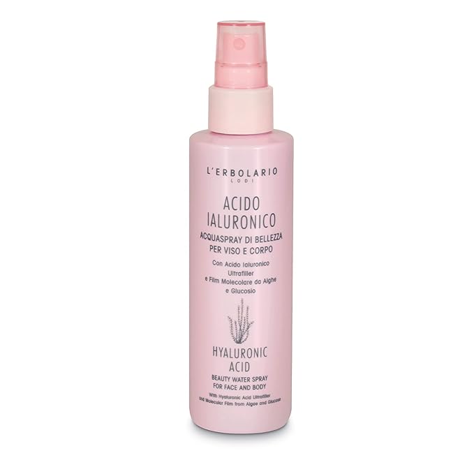 L’Erbolario Hyaluronic Acid Beauty Water Spray for Face and Body - Face Mist and Body Moisturizer Spray - Skin Toner - With Coconut Pulp - 5 oz