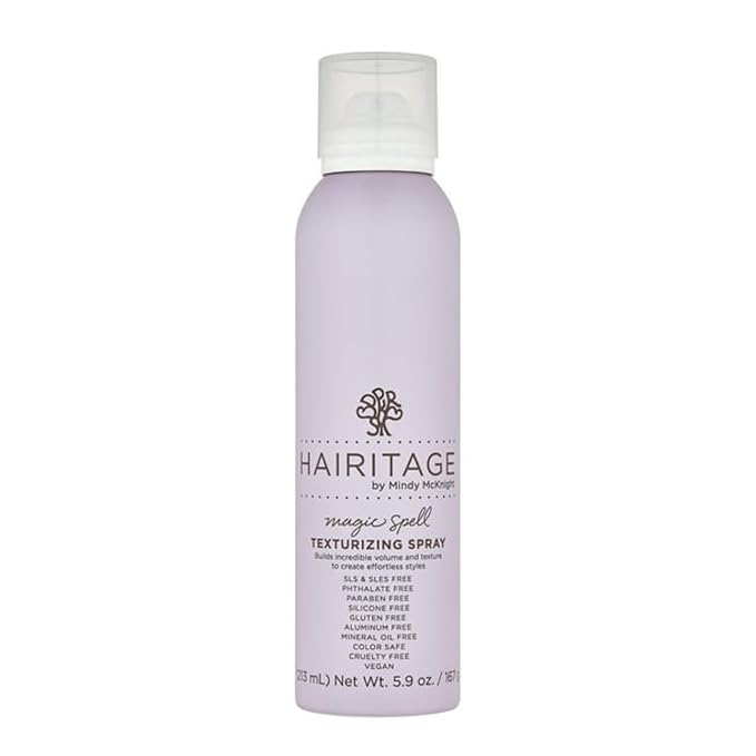Hairitage Magic Spell Texturizing Spray - Volumizing Texture Spray Bottle for Women, Works with Straight, Wavy, Curly Hair, With Rice Protein + Sunflower Seed Oil - Enhances Styled Hair, 5.9 oz