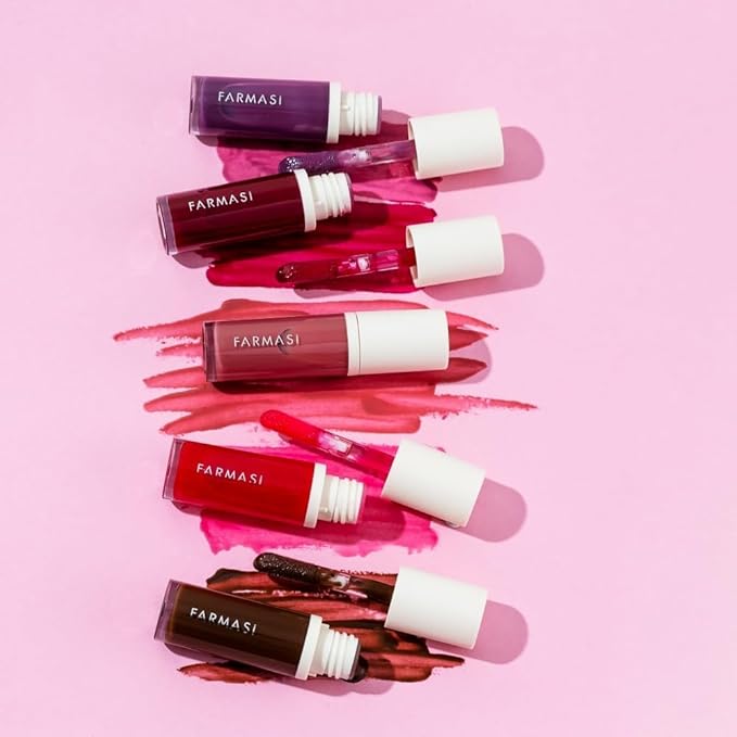 FARMASi Tinted Lip Plumper, Plumping Lip Gloss, Promoting Natural Circulation for Fuller, Younger Looking Lips, Hydrating, High-Shine, Volumizes, Hot Chocolate