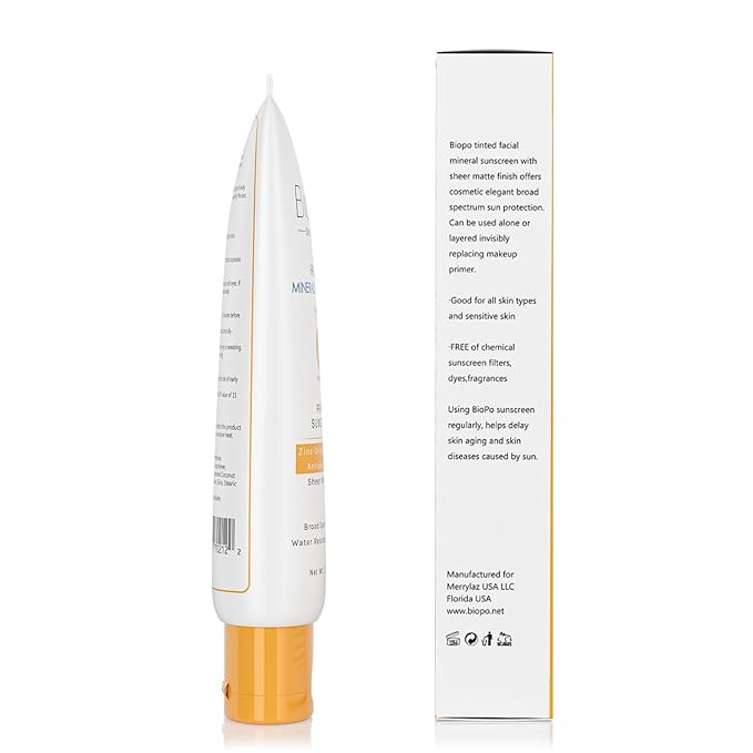 Tinted Mineral Sunscreen for Face SPF 40 – Lightweight Matte Formula with Zinc Oxide & Titanium Dioxide – Lightweight Matte Finish, Sheer Tint, Non-Greasy Texture, 1.75 oz