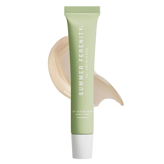 Summer Tinted Lip Butter Balm - Conditioning Lip Mask,Ultra-Hydrating,Instant Moisture, Shine,Hydration - Sheer-Tinted,Soothing Lip Care - Sweet Mint (0.5 Oz)