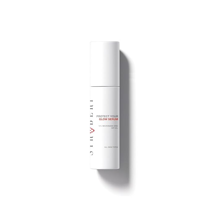 STRABERI Protect Your Glow SPF 45 – Lightweight Daily Sunscreen Serum | Broad Spectrum Protection with Niacinamide & Vitamin E | Hydrating, Non-Greasy Formula for All Skin Types | 60 ml / 2 fl oz