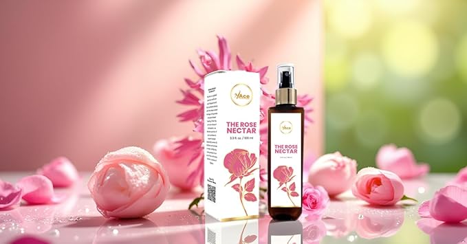 My Ace Rose Nectar Face Mist – Hydrating Toner & Rose Water Spray with Niacinamide & Licorice | Alcohol-Free Natural Face Mist for Soothing, Refreshing & Brightening Skin – 3.38 fl oz