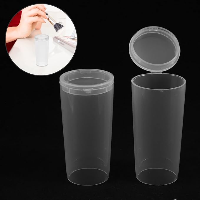 10pcs Transparent Makeup Brush Dust Covers Brush Protectors for Round Fan-shaped Versatile Makeup Holders for Home Travel Easy to Clean Maintain