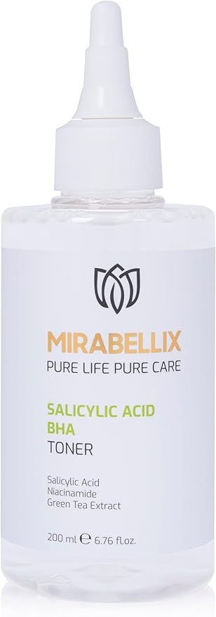 Salicylic Acid BHA Toner for Face – Niacinamide, Green Tea & Willow Bark | Acne & Blackhead Control Toner for Oily, Acne-Prone Skin | Pore Cleansing, Sebum Balance, Even Skin Tone | 6.76 fl. oz
