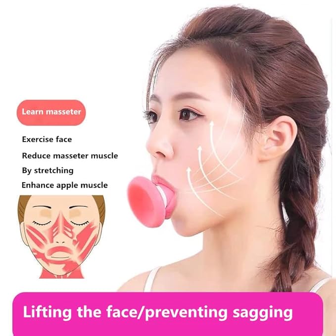 Face Exerciser, Facial Yoga for Skin Tighten Firm, Jaw Exerciser, Double Chin Breathing Exercise Device Jaw Face Slimmer for Women and Men