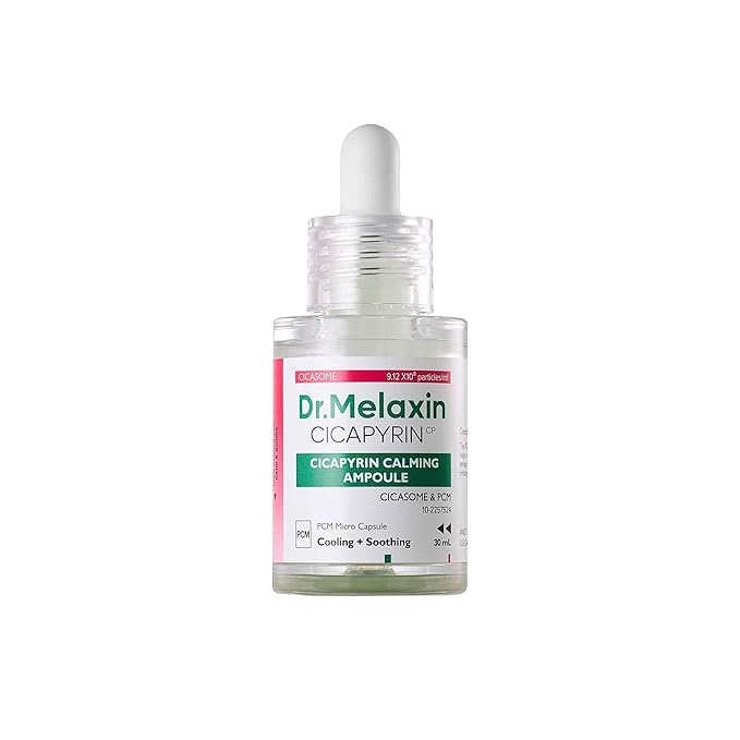 Dr. Melaxin Cicapillin Calming Ampoule, 1.0 fl oz (30 ml), Cooling Trouble Niacinamide, Aperida, Leaf Extract, Beauty Essence, Korean Skin Care, Korean Cosmetics [Official and Genuine]