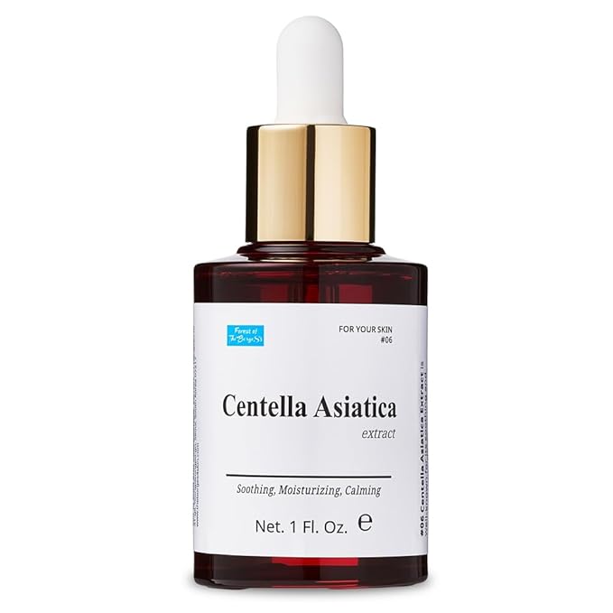 Centella Asiatica Extract 1 fl. oz. Dropper for soothing, moisturizing, and calming skin. using as facial toner or mist. Empty spray bottle included.