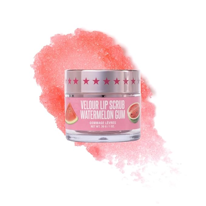 Jeffree Star Cosmetics Velour Lip Scrub, Exfoliating Sugar Lip Treatment, Cruelty-Free & Vegan, 30 G / 1 oz. (Watermelon Gum)