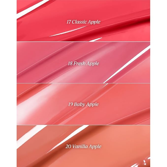 CLIO Crystal Glam Tint, Glossy Lip Tint with Glass-Like Shine, Lightweight Buildable Lip Stain, Long-Lasting Color, Non-Sticky, Rose Extract, Korean Lip Tint (020 VANILLA APPLE)