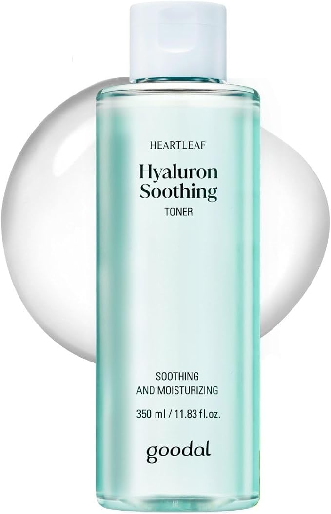 GOODAL Heartleaf Hyaluron Soothing Toner - Trouble Care, Korean Skin Care, Soothing, Moisturizing, Hydrating, Calming Skin, Instant Cooling, Hyaluronic Acid,Ceramide (11.83 fl.oz.)