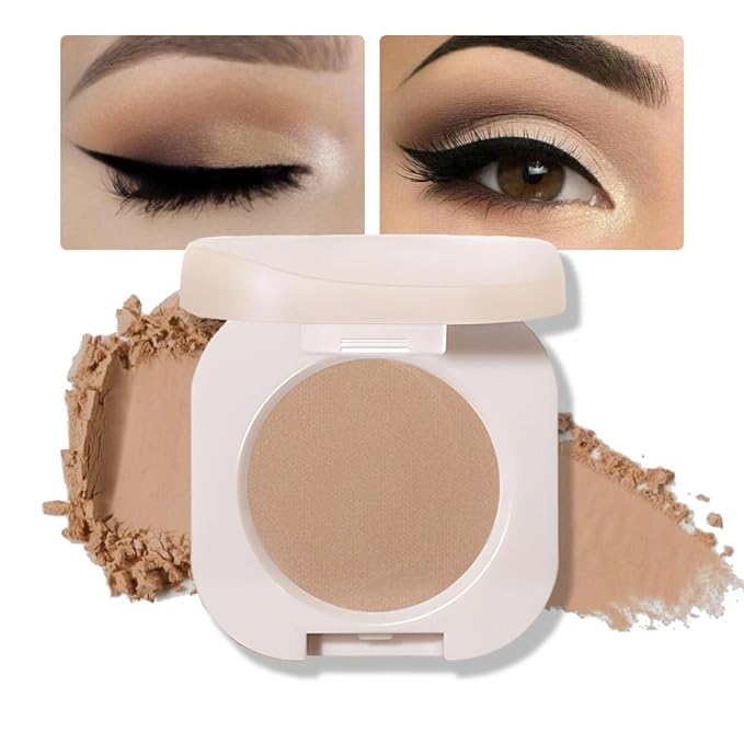 Light Brown Matte Eye Shadow Palette Makeup For Older Women, Matte Single Monochrome Eyeshadow, Mini Single Pressed Pigmented Waterproof Sombras Para Ojos, Vegan, Talc, Paraben&Cruelty Free 06#