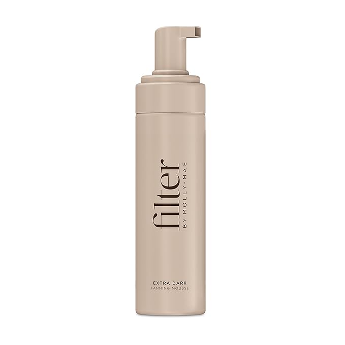 Filter by Molly-Mae Self Tanner Mousse | Extra Dark Shade | Streak-Free, Fast-Developing & Hydrating Sunless Tan | Deep, Ultra Dark Bronzing Glow | Vegan & Cruelty Free Face & Body Tanner | 6.7 fl oz