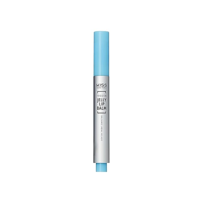 KISS NEW YORK Frozen Jelly Lip Balm Pen, High Shine Lip Gloss for Sheer Tint, Hydrating Lipstick With Hyaluronic Acid, Cooling Effect With Menthol, Non-Sticky & Long Lasting (Color Changing Blue)