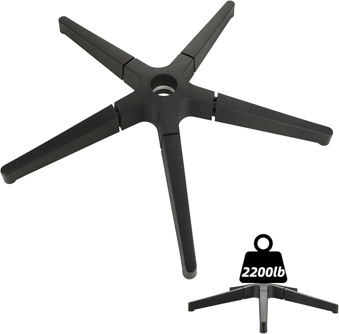 Office Chair Base Replacement Parts Heavy Duty 2500 Lbs, 28 Inch Desk Chair Base Replacement Universal Gas Cylinder and Caster Sockets