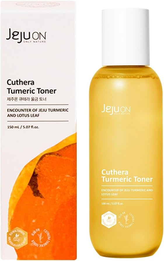 Cuthera Turmeric Essence Korean Toner 5.07 Fl Oz - Vegan, Anti-Aging, Hydrating, Moisturizing Skincare Jeju Natural Ingredients, Skin Smoothing