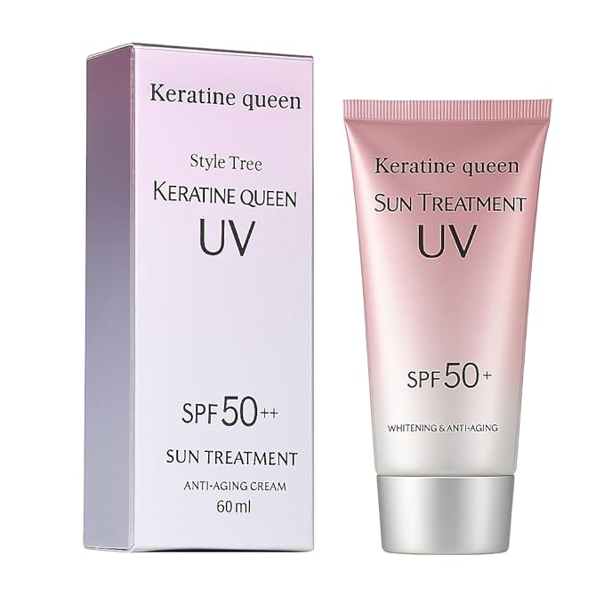 Style Tree Keratine Queen Sun Treatment UV SPF 50+++ Sunscreen – Whitening & Anti-Aging Cream for Face & Body, Water-Resistant, 60ml