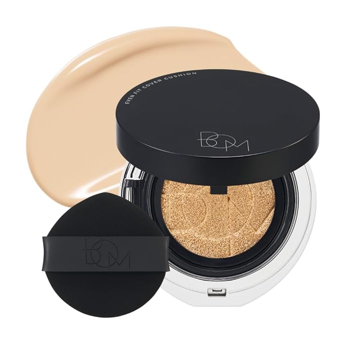 BOM COSMETICS Even Fit Cover Cushion 19N Vanilla 15g, Skin Tint Concealer Foundation for Full Coverage with Weightless Wear and a Buildable, Natural Skin-Fit Finish, Beauty, Korean Makeup Foundation