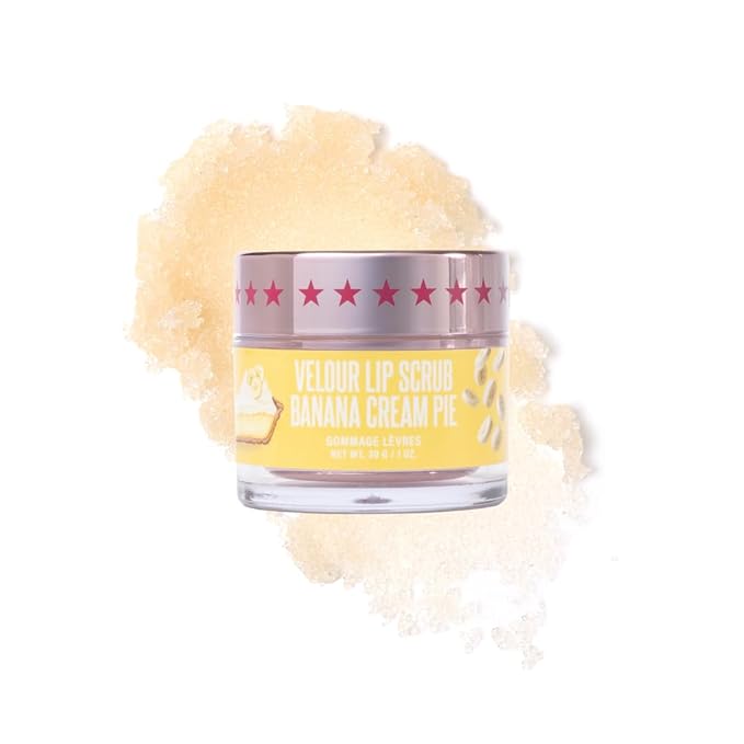 Jeffree Star Cosmetics Velour Lip Scrub, Exfoliating Sugar Lip Treatment, Cruelty-Free & Vegan, 30 G / 1 oz. (Banana Cream Pie)