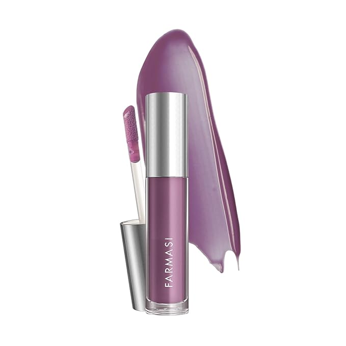 FARMASi Tinted Lip Plumper, Plumping Lip Gloss, Promoting Natural Circulation for Fuller, Younger Looking Lips, Hydrating, High-Shine, Volumizes, Flirt