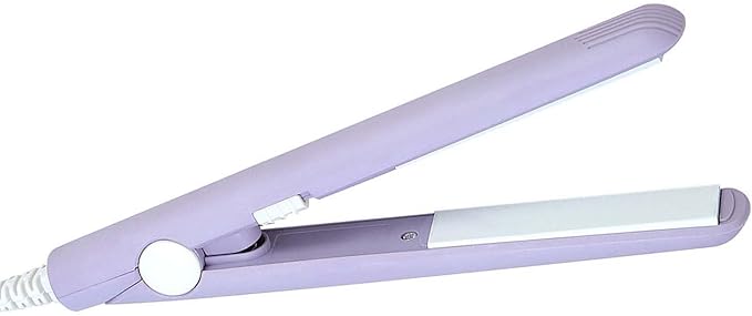 Mini Hair Straightener Hair Flat Iron (Purple) 100-240V 20W US Plug Hair Flat Iron Ceramic Tourmaline Plate 1m Wire Length with Storage Box