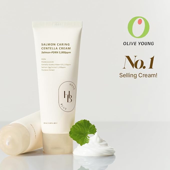 HEVEBLUE Salmon Caring Centella Toner & Cream Duo Set | for Radiant Skin